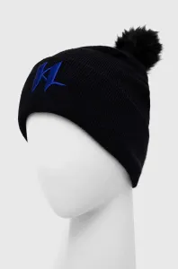 Čepice Karl Lagerfeld černá barva, z husté pleteniny