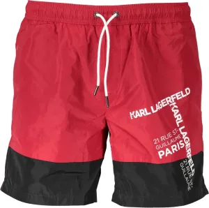 Karl Lagerfeld pánské plavky Barva: červená, Velikost: L