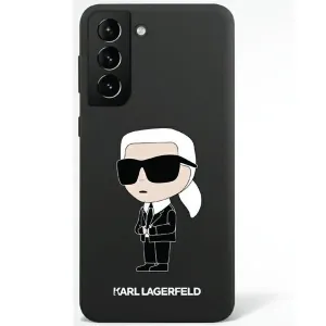 Pouzdro Karl Lagerfeld Liquid Silicone Ikonik NFT pro Samsung Galaxy S23 Ultra, čierne
