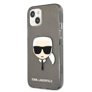 Pouzdro Karl Lagerfeld TPU Full Glitter Karl Head pro iPhone 13 mini, black