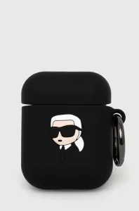 Karl Lagerfeld 3D Logo NFT Karl Head silikonový obal pro Apple AirPods 1/2, černý