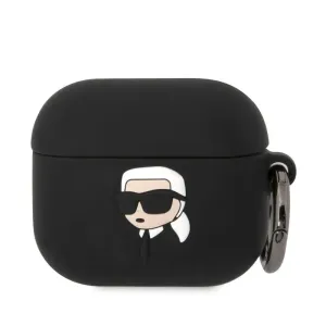 Karl Lagerfeld 3D Logo NFT Karl Head Silikonové Pouzdro pro Airpods 3 Black #3529560