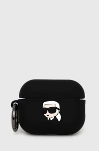 Karl Lagerfeld 3D Logo NFT Karl Head silikonový obal pro Apple AirPods Pro 2, černý
