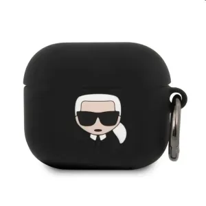 Karl Lagerfeld silikonový obal Karl Head pro Apple AirPods 3 (KLACA3SILKHBK), black