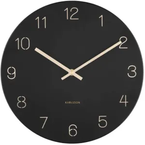 Karlsson 5788BK designové nástěnné hodiny, pr. 30 cm