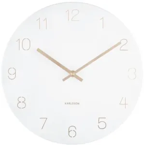 Karlsson 5788WH designové nástěnné hodiny, pr. 30 cm