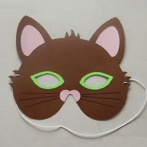 Karnevalová maska kočka - sada k výrobě Barva: hnědá