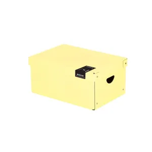 Oxybag Krabice lamino velká PASTELINI žlutá 35,5 x 24 x 16 cm
