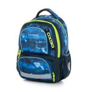 KARTON PP - Školní batoh OXY NEXT Camo blue