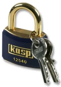 Kasp Security K12540Bblud Padlock Brass 40Mm Blue