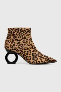 Semišové boty Kat Maconie Alba dámské, hnědá barva, na podpatku #3880614