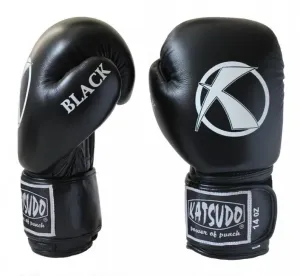 Katsudo box rukavice POWER BLACK, černé - 14 OZ #5792627