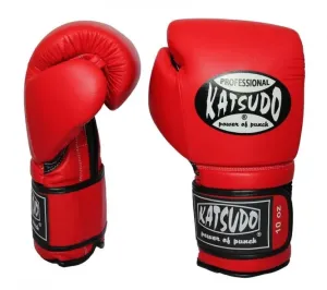 Katsudo box rukavice Profesionál II, červená - 10 OZ #5792632