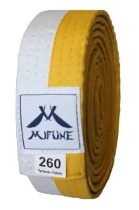 Katsudo Mifune opasek bílo-žlutý - 260cm #5792718