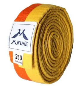 Katsudo Mifune opasek žluto-oranžový - 280cm