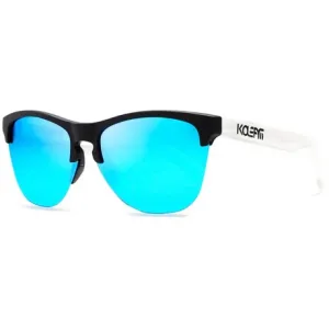 KDEAM Borger 2 sluneční brýle, White & Black / Blue (GKD019C02)