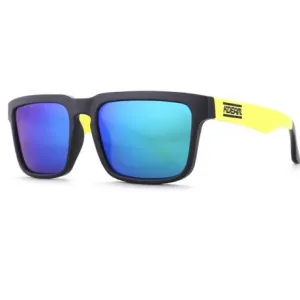 KDEAM Quincy 2 sluneční brýle, Black & Yellow / Green (GKD003C02)