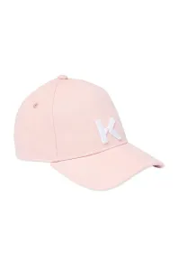 Dětska čepice Kenzo Kids růžová barva, s aplikací