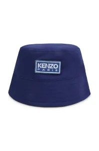 Dětský klobouk Kenzo Kids tmavomodrá barva, bavlněný