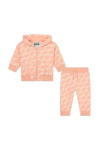 Bavlněná tepláková souprava pro miminka Kenzo Kids růžová barva