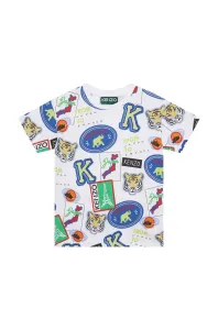 Dětské bavlněné tričko Kenzo Kids bílá barva #5155967