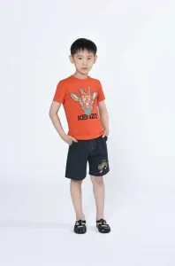 Dětské bavlněné tričko Kenzo Kids červená barva, s potiskem #4944508