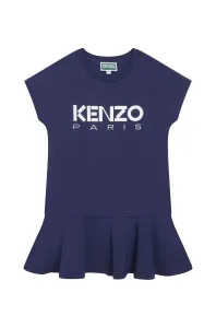 Dívčí šaty Kenzo Kids tmavomodrá barva, mini