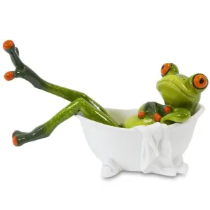 Keramická žába - Koupání ve vaně