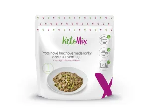 KetoMix Proteinové hrachové medailonky v zeleninovém rabgú – hotový pokrm | 1 porce, 250 g