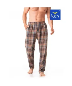 Key MHT 421 B23 Pánské pyžamové kalhoty, L, hnědá