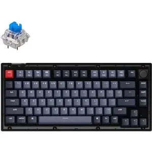 Keychron V1 Knob Hot-Swappable Blue Switch -Frosted Black - US