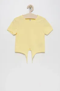 Dětské bavlněné tričko Kids Only žlutá barva #3980037