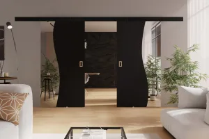 KIER Posuvné dveře FALA DUO | 132 cm Barva: Černá