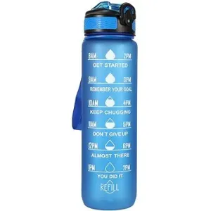 KIK KX4398 Láhev na vodu s denním pitným režimem 1000 ml modrá