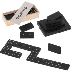 KIK Klasická hra domino v dřevěné krabičce 24 ks KX5111