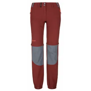 Dámské outdoorové kalhoty Kilpi WANAKA-W tmavě červené