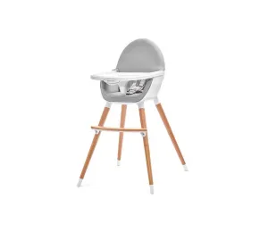 Kinderkraft KINDERKRAFT - Dětská jídelní židle FINI šedá/bílá #1628637