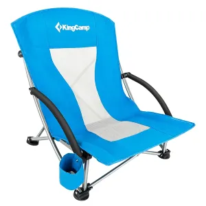 Kemping skládací židle KING CAMP Deluxe s opěrkami ocel - modrá #1390151