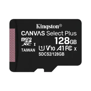 Kingston Canvas SeIect Plus Micro SDXC 128GB, UHS-I A1, Class 10 - rychlost 100 MB/s