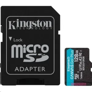 Kingston MicroSDXC karta 128GB Canvas Go Plus 170R A2 U3 V30 Card + ADP