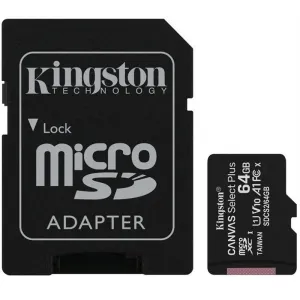 Kingston Canvas SeIect Plus Micro SDXC 64GB + SD adaptér, UHS-I A1, Class 10 - rychlost 100 MB/s