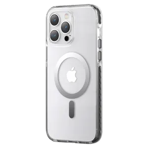 Kingxbar PQY Ice Crystal Series magnetické pouzdro iPhone 14 Plus MagSafe šedé