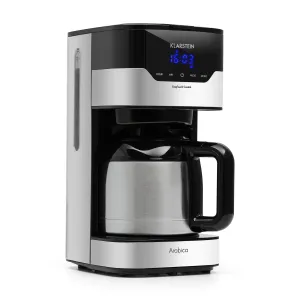 Klarstein Arabica, kávovar, 800 W, 1,2 l, Easy-touch control, stříbrno/černý #757334