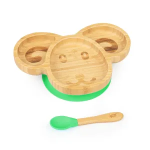 Klarstein Dětská jídelní souprava, bambusový talíř a lžička, 250 ml, včetně přísavky, 18 × 18 cm #760277