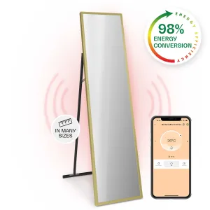 Klarstein La Palma 900, infračervený ohřívač 2 v 1, smart, 40 x 160 cm, 900 W, zrcadlová přední strana #761301