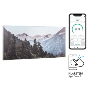 Klarstein Wonderwall Air Art Smart, infračervený ohřívač, 120 x 60 cm, 700 W, aplikace, hora