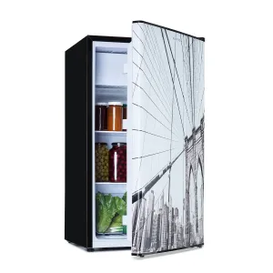 Klarstein CoolArt, lednice, mrazící prostor, 79 l/9 l, energetická třída F, designové dveře #759289