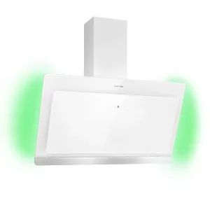 Klarstein Aurora 90 Smart, digestoř, 90 cm, komínová, 550 m³/h, LED podsvícení, A++, bílá #761570