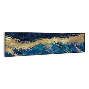 Klarstein Wonderwall Air Art Smart, infračervený ohřívač, 120 x 30 cm, 350 W, modrý mramor #759894