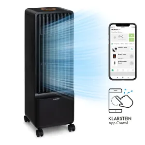 Klarstein Maxflow Smart, 3 v 1 ochlazovač vzduchu, ventilátor, zvlhčovač vzduchu, 5 l, Wi-Fi, dálkové ovládání, 2x chladicí souprava #759224